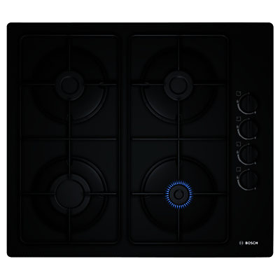 Bosch Serie 2 POP6B6B80 Gas Hob, Black Glass Bosch Serie 2 POP6B6B80 Gas Hob, Black Glass